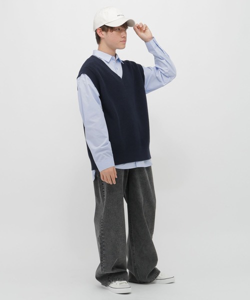 GLOBAL WORK（グローバルワーク）の「2SET＊ベスト＊シャツ/AND YUA ANY/633845（シャツ/ブラウス・キッズ・オフホワイト/ブルー・SMALL/MEDIUM/LARGE）」の11枚目の写真