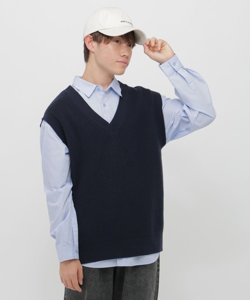 GLOBAL WORK（グローバルワーク）の「2SET＊ベスト＊シャツ/AND YUA ANY/633845（シャツ/ブラウス・キッズ・オフホワイト/ブルー・SMALL/MEDIUM/LARGE）」の15枚目の写真