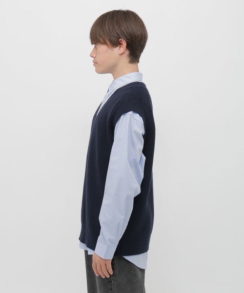 GLOBAL WORK（グローバルワーク）の「2SET＊ベスト＊シャツ/AND YUA ANY/633845（シャツ/ブラウス・キッズ・オフホワイト/ブルー・SMALL/MEDIUM/LARGE）」の17枚目の写真