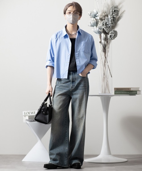 CLEL（クレイル）の「【CLEL】Royal Oxford Cropped Shirt / ロイヤル
