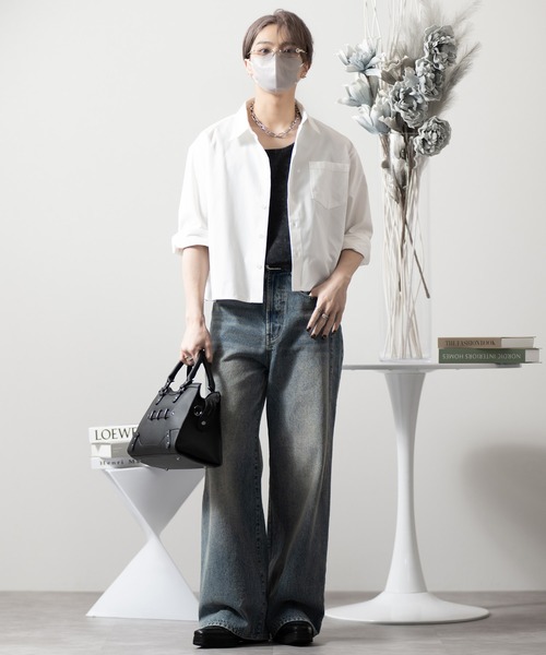 CLEL（クレイル）の「【CLEL】Royal Oxford Cropped Shirt / ロイヤル