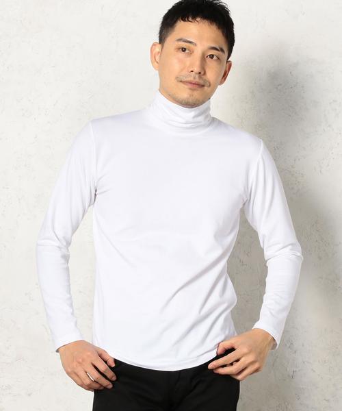 green label relaxing(グリーンレーベルリラクシング)の「KC SUPIMA タートルネック カットソー L/S◆(Tシャツ/カットソー・メンズ・グレー/ホワイト・LARGE/MEDIUM/SMALL)」の1枚目の写真