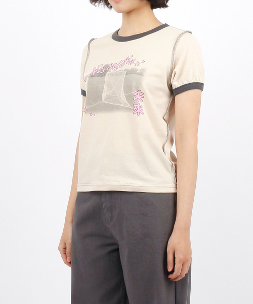SUNNECT（ソネクト）の「Nirai Ringer Tee - Ivory（Tシャツ/カットソー・レディース・その他・OS）」の3枚目の写真