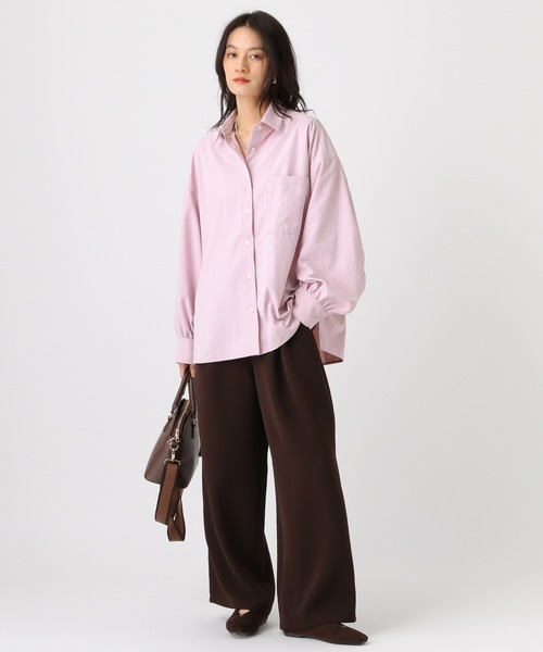 Elura（エルーラ）の「アイロンいらずレギュラーシャツ/634737（シャツ/ブラウス・レディース・ダークブラウン/オフホワイト/ブラウン/ライトブルー/ライトピンク/キャメル・FREE）」の11枚目の写真