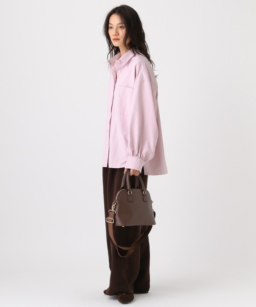 Elura（エルーラ）の「アイロンいらずレギュラーシャツ/634737（シャツ/ブラウス・レディース・ダークブラウン/オフホワイト/ブラウン/ライトブルー/ライトピンク/キャメル・FREE）」の12枚目の写真