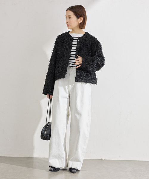 ファンシーツイードジャケット（ノーカラージャケット）｜IENA（イエナ