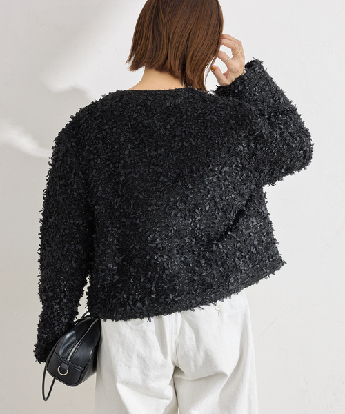 ファンシーツイードジャケット（ノーカラージャケット）｜IENA（イエナ