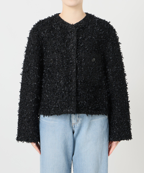 ファンシーツイードジャケット（ノーカラージャケット）｜IENA（イエナ