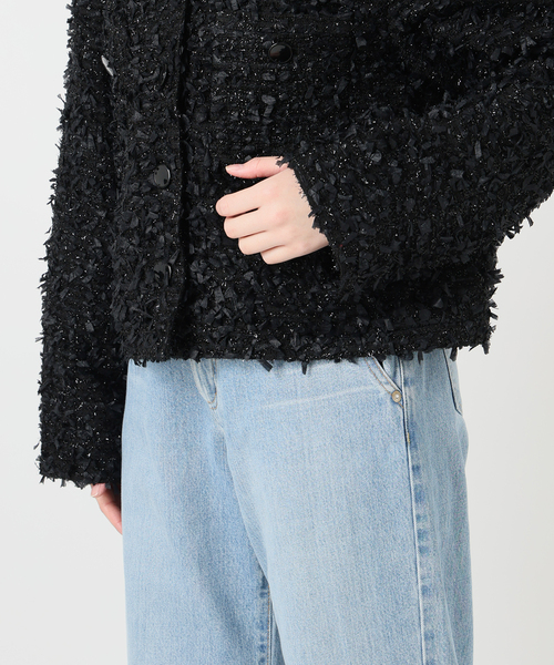 ファンシーツイードジャケット（ノーカラージャケット）｜IENA（イエナ