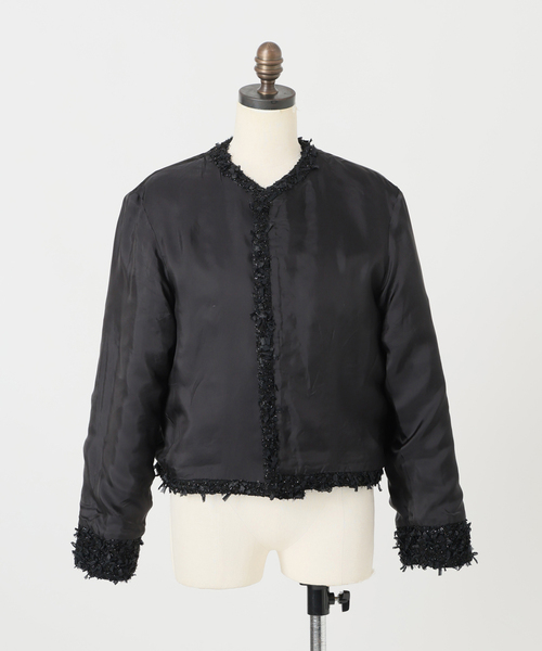 ファンシーツイードジャケット（ノーカラージャケット）｜IENA（イエナ