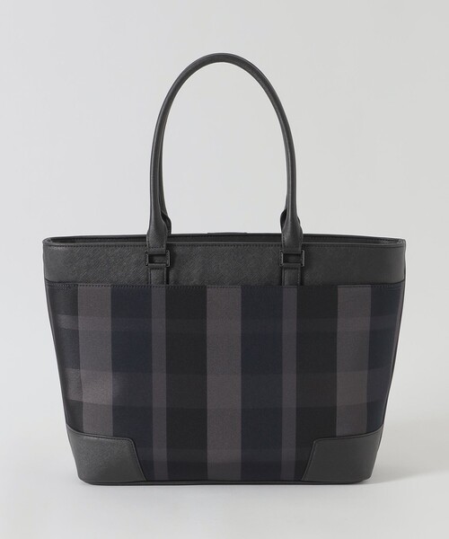 BLACK LABEL CRESTBRIDGE（ブラックレーベル・クレストブリッジ）の「【一部店舗限定】トーナルクレストブリッジチェックトートバッグ（トートバッグ・メンズ・ネイビー・FREE）」の4枚目の写真