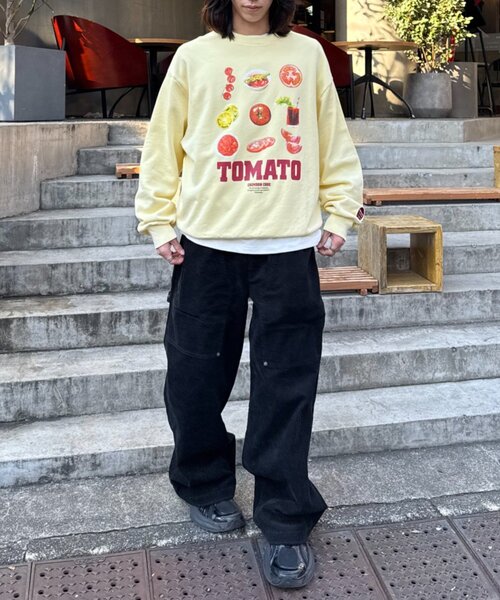 SOUNDSGOOOOD（サウンズグッド）の「【SOUNDS GOOOOD】ベジタブルプリントパウダー加工スウェット（スウェット・レディース・イエロー/ネイビー/ブラック・ONE SIZE）」の12枚目の写真