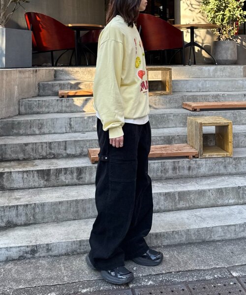 SOUNDSGOOOOD（サウンズグッド）の「【SOUNDS GOOOOD】ベジタブルプリントパウダー加工スウェット（スウェット・レディース・イエロー/ネイビー/ブラック・ONE SIZE）」の14枚目の写真