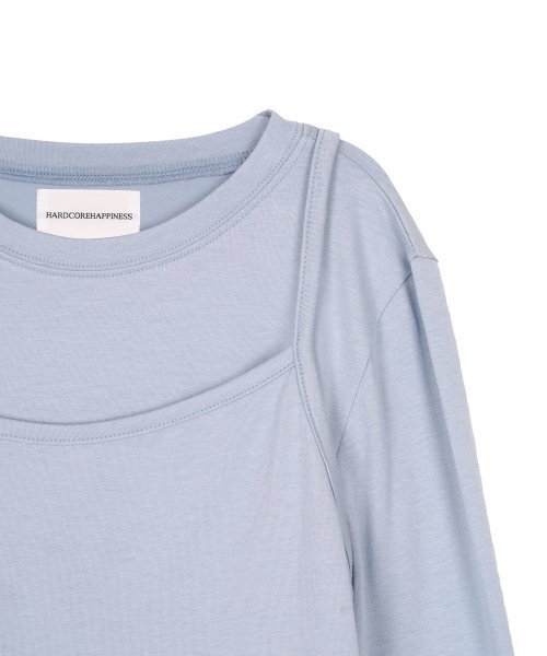 HARDCORE HAPPINESS(ハードコアハピネス)の「ソフトレイヤードスリーブレスTシャツ_ブルー(Tシャツ/カットソー・レディース・その他・FREE)」の5枚目の写真
