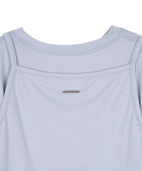 HARDCORE HAPPINESS(ハードコアハピネス)の「ソフトレイヤードスリーブレスTシャツ_ブルー(Tシャツ/カットソー・レディース・その他・FREE)」の6枚目の写真