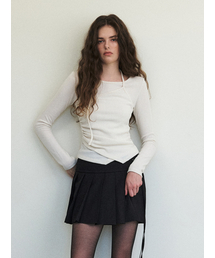 ETMON（エトモン）の「Layered Halter Strap T-Shirt, Cream（Tシャツ/カットソー）」