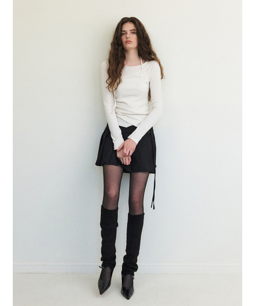 ETMON(エトモン)の「Layered Halter Strap T-Shirt, Cream(Tシャツ/カットソー・レディース・クリーム・FREE)」の3枚目の写真