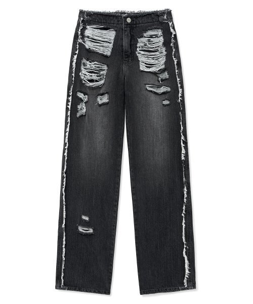 Midnight Move（ミッドナイトムーブ）の「pg damage pants (black)（デニムパンツ・レディース・その他・M/L）」の2枚目の写真