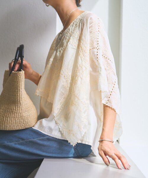 BEARDSLEY（ビアズリー）の「《HiROMITHiSTLE》スクエアフレームブラウス（シャツ/ブラウス・レディース・ブラック/ベージュ・FREE）」の20枚目の写真