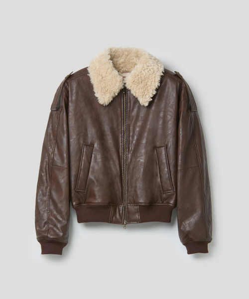 MMIC(エムエムアイシー)の「PILOT JACKET (BROWN)(ライダースジャケット・メンズ・その他・M/L/XL)」の1枚目の写真