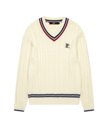 GOTHIC CABLE TENNIS KNIT ivory
