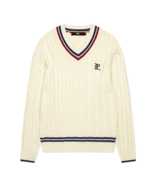 LMCの「GOTHIC CABLE TENNIS KNIT ivory(ニット/セーター・レディース・その他・S/M/L)」の1枚目の写真