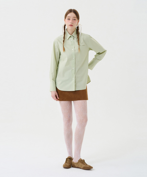 VOYONN（ボヨン）の「ストレートフィットシグネチャーシャツグリーン0022（シャツ/ブラウス・レディース・グリーン・S/M/L）」の3枚目の写真
