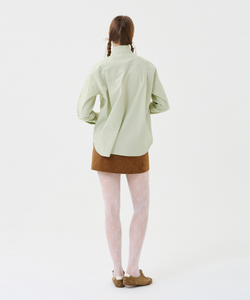 VOYONN（ボヨン）の「ストレートフィットシグネチャーシャツグリーン0022（シャツ/ブラウス・レディース・グリーン・S/M/L）」の4枚目の写真