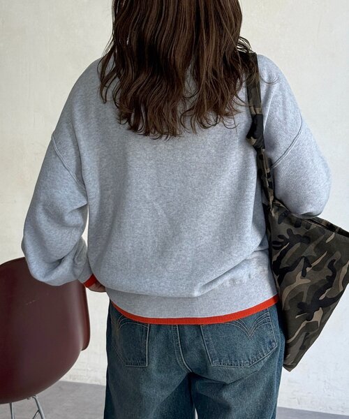 U.S. POLO ASSN.（ユーエスポロアッスン）の「【U.S. POLO ASSN.】フェイクレイヤードスウェットライクニット（ニット/セーター・レディース・ライトグレー/ネイビー/オレンジ/サックスブルー/チャコールグレー・FREE）」の11枚目の写真