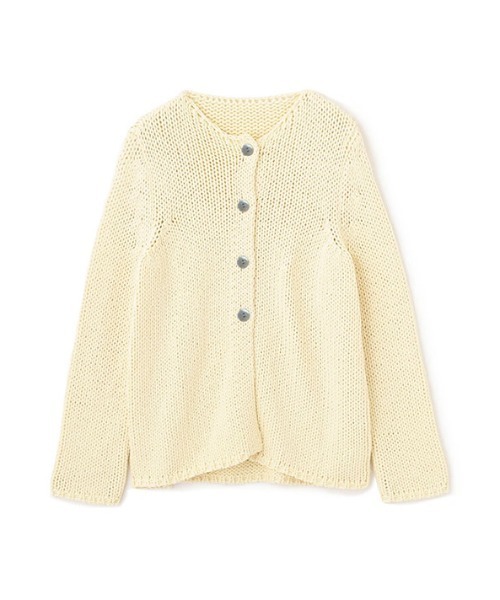 値下げしました！！ ETRÉ TOKYO ホワイトカーディガン サイズF リリヤーンハンドニットカーディガン（カーディガン/ボレロ）｜ETRE