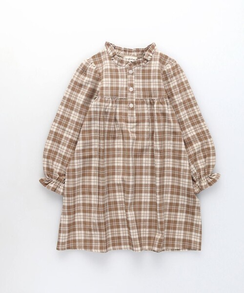 BRANSHES（ブランシェス）の「チェック柄ワンピース（ワンピース・キッズ・ベージュ/ネイビー・80/100/90/140/110/150/120/130）」の17枚目の写真