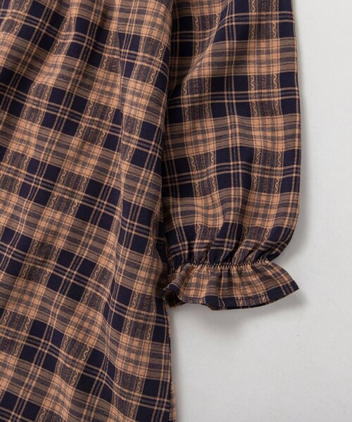 BRANSHES（ブランシェス）の「チェック柄ワンピース（ワンピース・キッズ・ベージュ/ネイビー・80/100/90/140/110/150/120/130）」の14枚目の写真