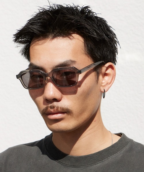 AIM（エイム）の「aim/エイム  ves サングラス カラーレンズ スクエアタイプ2026年春夏（サングラス・レディース・グレー/オリーブ・FREE）」の2枚目の写真