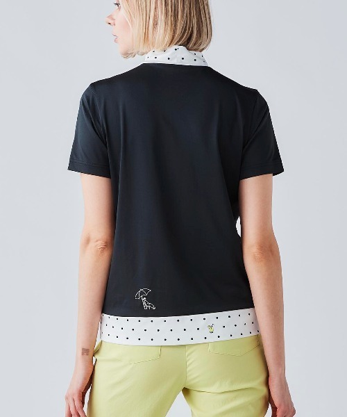 Picone CLUB(ピッコーネクラブ)の「ドット切替UV速乾プルオーバー(Tシャツ/カットソー・レディース・ホワイト×グリーン/ブラック/ホワイト×ネイビー・13号/11号/9号)」の13枚目の写真