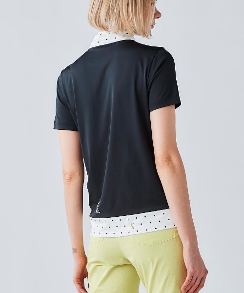 Picone CLUB(ピッコーネクラブ)の「ドット切替UV速乾プルオーバー(Tシャツ/カットソー・レディース・ホワイト×グリーン/ブラック/ホワイト×ネイビー・13号/11号/9号)」の14枚目の写真