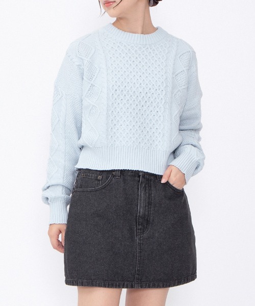 PUNYUS（プニュズ）の「台形デニムミニスカート（デニムスカート・レディース・ブラック/ライトブルー・2/1/5/4/3）」の17枚目の写真