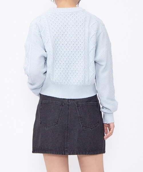 PUNYUS（プニュズ）の「台形デニムミニスカート（デニムスカート・レディース・ブラック/ライトブルー・2/1/5/4/3）」の20枚目の写真