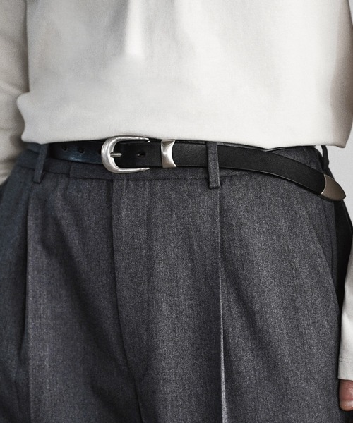 WYM LIDNM(ウィム バイ リドム)の「LEATHER WESTERN BELT(ベルト・メンズ・ブラック・M/L)」の1枚目の写真