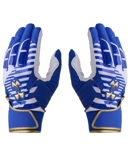UNDER ARMOUR(アンダーアーマー)の「UAクリーンアップ プロ バッティンググローブ(ベースボール/メンズ)(手袋・メンズ・ブルー・M/XL/L/S)」の1枚目の写真