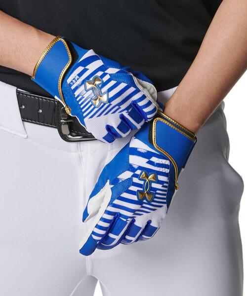 UNDER ARMOUR(アンダーアーマー)の「UAクリーンアップ プロ バッティンググローブ(ベースボール/メンズ)(手袋・メンズ・ブルー・M/XL/L/S)」の4枚目の写真