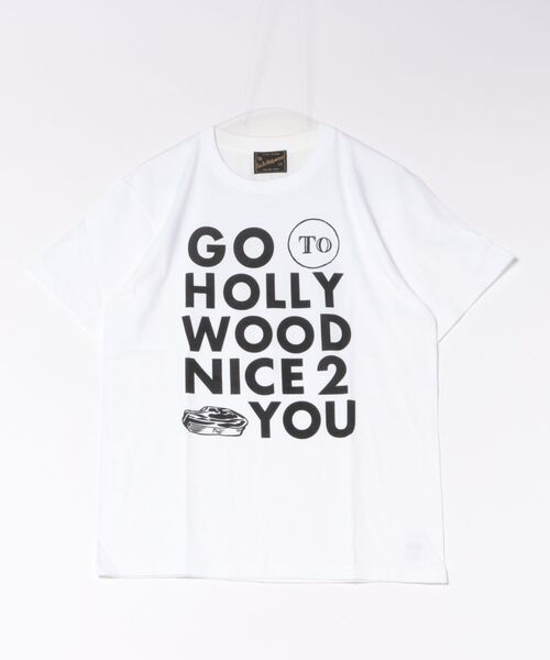 GO TO HOLLYWOOD(ゴートゥーハリウッド)の「NICE TO MEET YOU Tee(Tシャツ/カットソー・レディース・イエロー/ホワイト/ライトピンク/ブラック/オレンジ・L/M)」の1枚目の写真