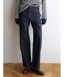 indigo high waist denim