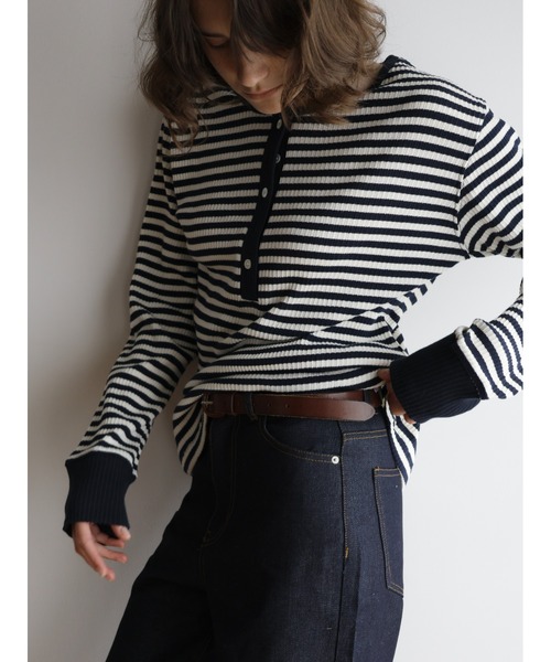 KALENO(カレノ)の「indigo high waist denim(デニムパンツ・レディース・インディゴブルー・MEDIUM/SMALL)」の6枚目の写真