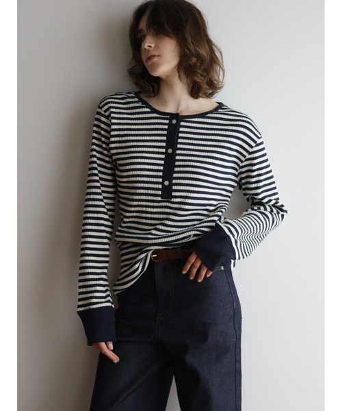 KALENO(カレノ)の「indigo high waist denim(デニムパンツ・レディース・インディゴブルー・MEDIUM/SMALL)」の5枚目の写真