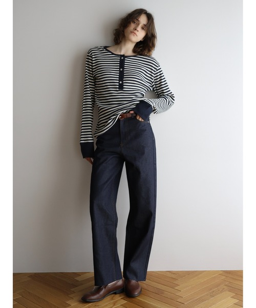 KALENO(カレノ)の「indigo high waist denim(デニムパンツ・レディース・インディゴブルー・MEDIUM/SMALL)」の2枚目の写真