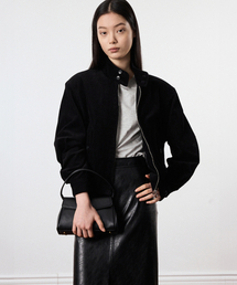 TNGT（ティーエヌジーティー）の「W Corduroy Harrington Jumper (Black) TNJU6E101BK（デニムジャケット）」