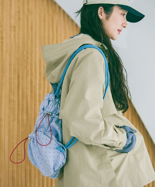 niko and...（ニコアンド）の「オリジナルドロストナップサック（バックパック/リュック・レディース・その他1/その他2/ブルー/ブラック/アイボリー・0）」の19枚目の写真