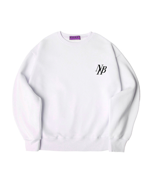 NUHABIT（ニューハビット）の「N/H SMALL SECTIONS オーバーサイズ 起毛 スウェット (GOM4-2NH1110)（スウェット・メンズ・アイボリー/ブラック/アッシュグレー/ライトグレー/ホワイト/ネイビー・X-LARGE/LARGE/MEDIUM）」の2枚目の写真