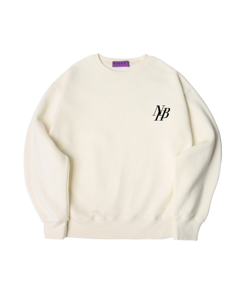 NUHABIT（ニューハビット）の「N/H SMALL SECTIONS オーバーサイズ 起毛 スウェット (GOM4-2NH1110)（スウェット・メンズ・アイボリー/ブラック/アッシュグレー/ライトグレー/ホワイト/ネイビー・X-LARGE/LARGE/MEDIUM）」の7枚目の写真