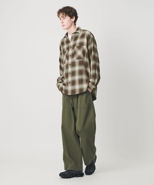 5525Gallery(ゴーゴーニーゴーギャラリー)の「【別注】 <5525gallery>オンブレ チェック シャツ(シャツ/ブラウス・メンズ・ダークブラウン/ブラック・M/L)」の4枚目の写真